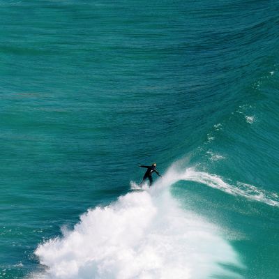 someone surfing