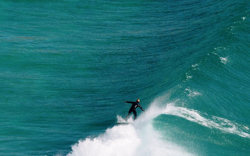 someone surfing