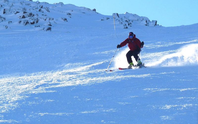 some skiing