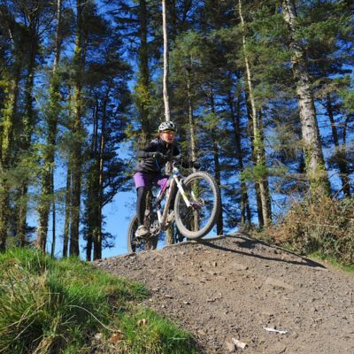 man on mountain bike